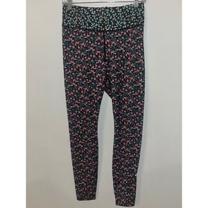 Nike Dri-FIT Floral Print Leggings Women's Black Pink Blue Athletic